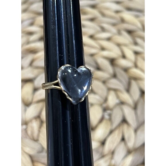 VTG 1980s HEART SHAPED Mood Ring & Necklace Color Changing Boho Coquette Fairy - Picture 4 of 14